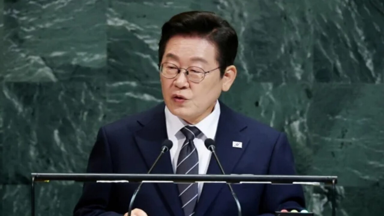 유엔총회에서 연설하는 이재명 대통령