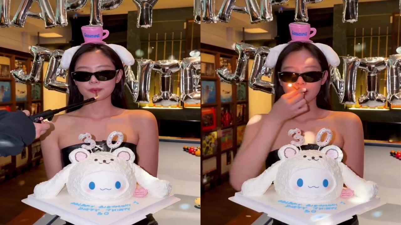 제니 생일초 흡연 논란 재점화